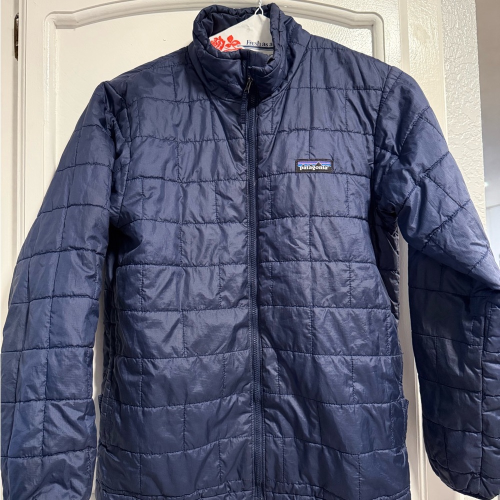 Patagonia Nanopuff Dark Navy Quilted Jacket Youth Large